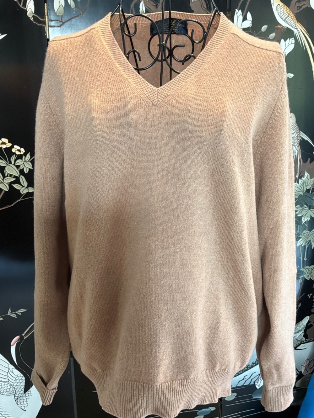 Vintage Brooks Brothers Pure Lambswool V-Neck Sweater Size S Great Britain